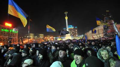En el centro de Kiev se realizaron manifestaciones.