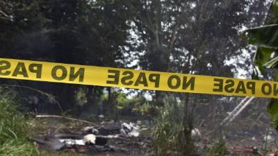 Lugar del accidente en La Habana.