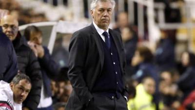 Carlo Ancelotti, durante el partido contra el Rayo Vallecano.