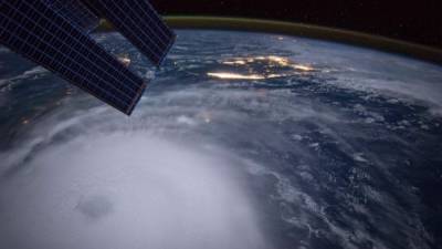 El huracán Joaquín visto desde el espacio.