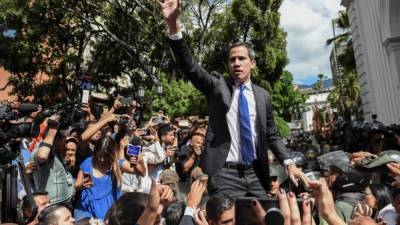 Guaidó denunció la maniobra del chavismo para arrebatar el control del Parlamento a la oposición./AFP.