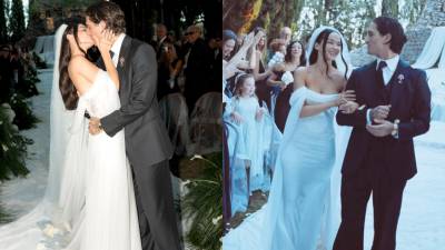 La actriz estadounidense Dove Cameron ha compartido nuevas fotografías de su boda con el cantante italiano, Damiano David. De esta vida a la siguiente, escribió este miércoles Dove junto a unas hermosas postales.