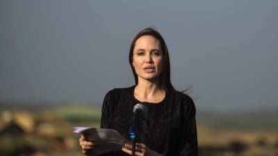 Angelina Jolie, es enviada especial de la Agencia de la ONU para los Refugiados (UNHCR por sus siglas en inglés). Foto MUNIR UZ ZAMAN / AFP.