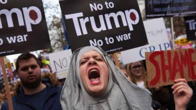 Las políticas de Trump contra los musulmanes son recibidas con un amplio rechazo en la capital británica.