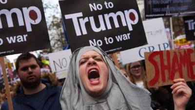 Las políticas de Trump contra los musulmanes son recibidas con un amplio rechazo en la capital británica.