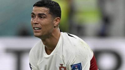 Cristiano Ronaldo no pudo contener el llanto tras la eliminación del Mundial de Qatar 2022.