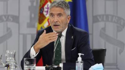 El ministro del Interior, Fernando Grande-Marlaska, ofreció una rueda de prensa posterior al Consejo de Ministros Extraordinario.