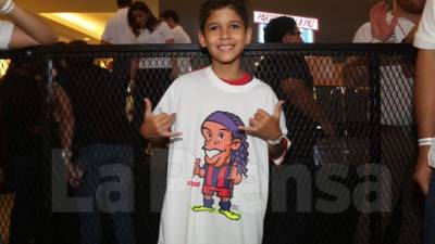 El pequeño Onán Agüero se mostró emocionado por el gran momento que vivió con Ronaldinho.