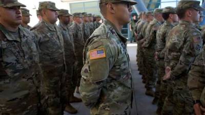 Miembros de la Guardia Nacional de California. California ha apoyado en ocasiones anteriores al gobierno federal enviando tropas a la frontera para el combate de la delincuencia transnacional. EFE/Archivo