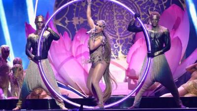 LAS VEGAS, NV - APRIL 26: Jennifer Lopez performs onstage at the 2018 Billboard Latin Music Awards at the Mandalay Bay Events Center on April 26, 2018 in Las Vegas, Nevada. David Becker/Getty Images/AFP