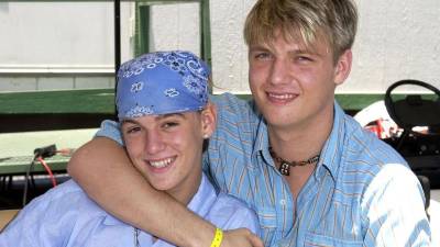 Aaron y su hermano mayor, Nick Carter, en una foto de archivo.