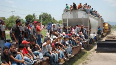 Foto de migrantes rumbo a México. Foto de archivo.