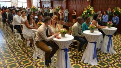 La ceremonia fue en la alcaldía.