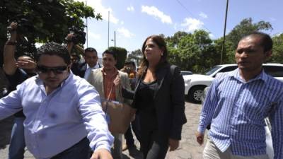La diputada Lena Gutiérrez cuando llegaba el viernes pasado a la audiencia judicial.