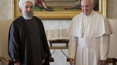 El papa expresó a Rohani su deseo de paz para el convulsionado Medio Oriente.