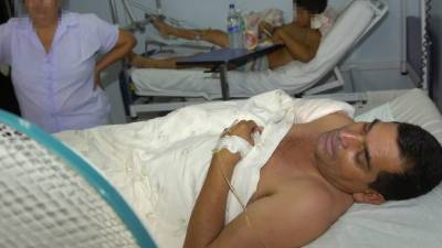 Agenor Gonzales Moreno cuando estuvo hospitalizado en 2008.