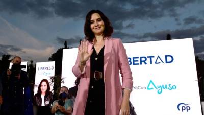 Isabel Diaz Ayuso ganó las elecciones regionales de Madrid./AFP.