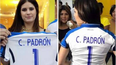 Carolina Padrón ya se puso la camiseta de la Selección de Honduras.