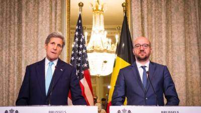 El secretario de estado de EUA, John Kerry y el primer ministro belga, Charles Michel, se comprometieron a destruir al Isis.