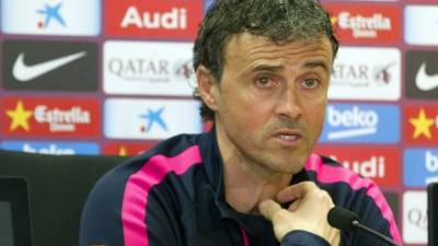 Luis Enrique en conferencia de prensa este viernes. Foto cortesía As.com