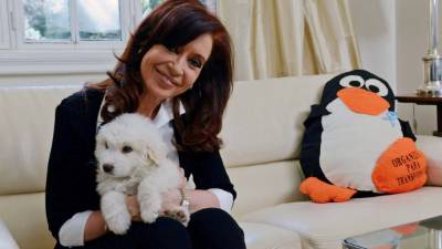 La Presidenta apareció sonriente, ayer, en un video.