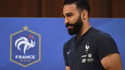 Adil Rami este miércoles en conferencia de prensa.
