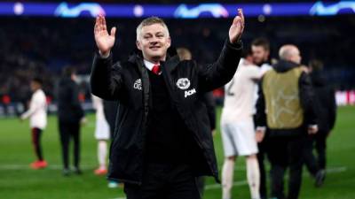 El entrenador de Manchester Ole Gunnar Solskjaer este miércoles, en el partido de la Liga de Campeones entre París Saint Germain y Manchester United en el estadio Parque de los Príncipes en París (Francia). EFE