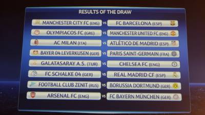 Acá los emparejamientos que dejó el sorteo de los octavos de final de la Champions League.