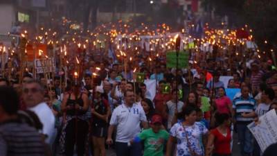 Cansados, los sampedranos salieron a las calles para protestar contra la corrupción.