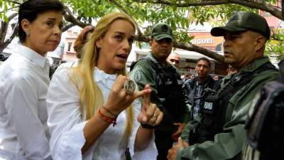 Lilian Tintori, esposa del preso político Leopoldo López dijo que Nicolás Maduro tiene miedo. Foto: AFP/Federico Parra