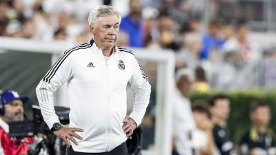 El entrenador del Real Madrid, Carlo Ancelotti, durante el partido amistoso contra el Juventus en Pasadena (California, EE.UU).