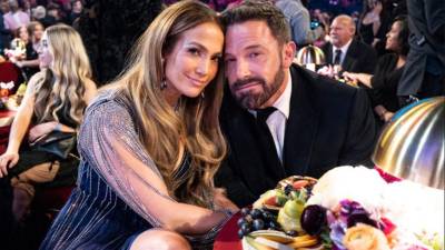 Jennifer López y Ben Affleck en la pasada gala de los premios Grammy.