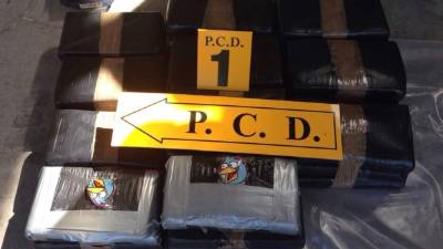 Droga incautada al hondureño.