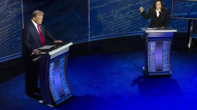 Los candidatos presidenciales estadounidenses, Donald Trump y Kamala Harris.