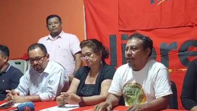 Juan López en su última declaración a medios de comunicación en Tocoa, Colón.