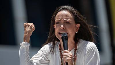 La líder opositora venezolana, María Corina Machado, se mantiene en resguardo por las amenazas del Chavismo.