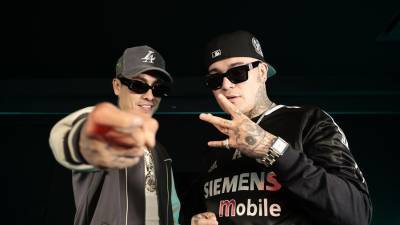 Los raperos mexicanos Gera MX y Alemán.