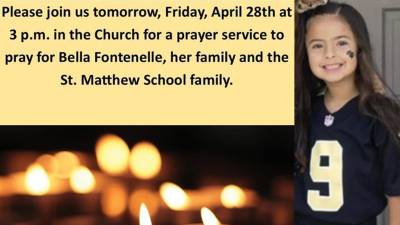 Mensaje de St. Matthew the Apostle por la muerte de Bella Fontenelle.