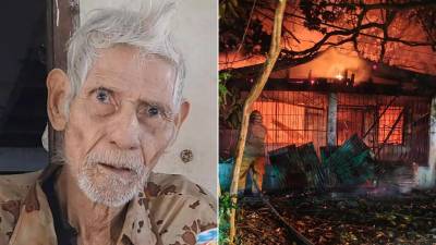 Vecinos relataron que el incendio, cuyas causas aún son desconocidas, se desató durante la madrugada y rápidamente envolvió la vivienda donde don Carlos residía.