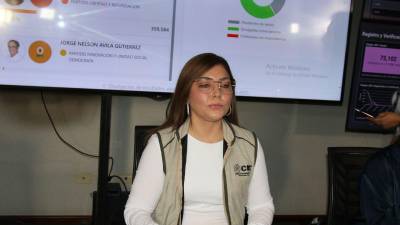 Ana Paola Hall, presidenta del Consejo Nacional Electoral (CNE).