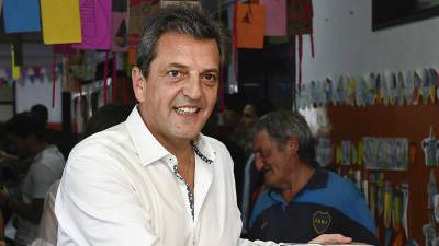 El candidato peronista y ministro de Economía, Sergio Massa.