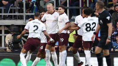 Haaland anotó su primer tanto en la Premier League al minuto 3 del encuentro.