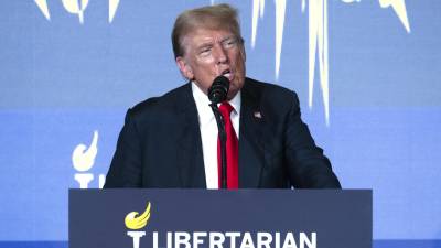 Trump asistió a la convención libertaria en Washington este fin de semana.