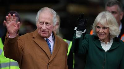 El rey Carlos III y su esposa, Camila, en las celebraciones por su cumpleaños este martes.