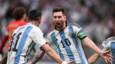 Lionel Messi gritó a todo pulmón su gol ante México.