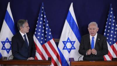 Blinken y Netanyahu dieron una conferencia de prensa tras reunirse en privado en Tel Aviv.