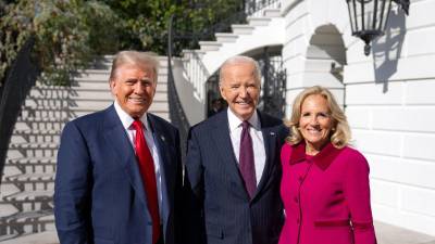 La Casa Blanca compartió varias imágenes de la visita de Trump en las que se mostraba a Biden muy sonriente.