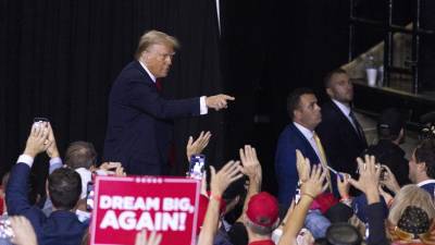 El candidato republicano, Donald Trump, durante un mitin en Carolina del Norte.