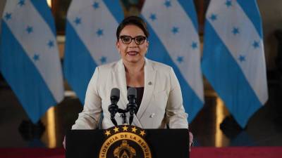 Xiomara Castro, presidenta de Honduras, mientras pronuncia un discurso | Fotografía de archivo