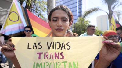 Imagen de archivo de una integrante de la comunidad LGTBI en Tegucigalpa.